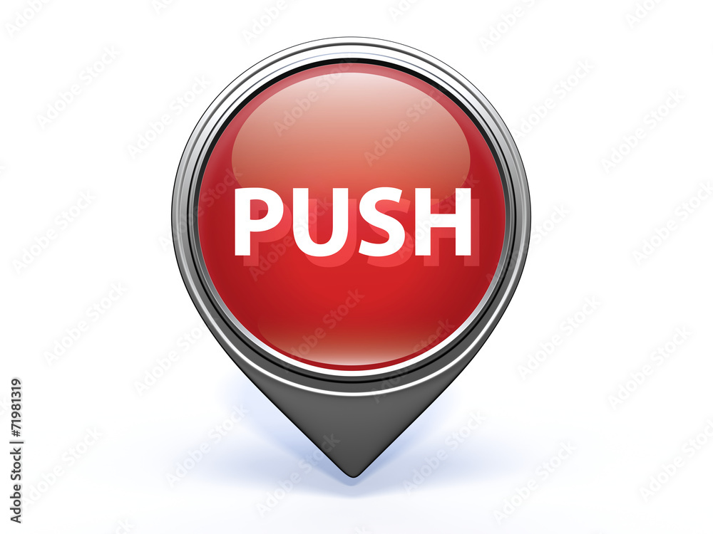 push pointer icon on white background push pointer icon on white background