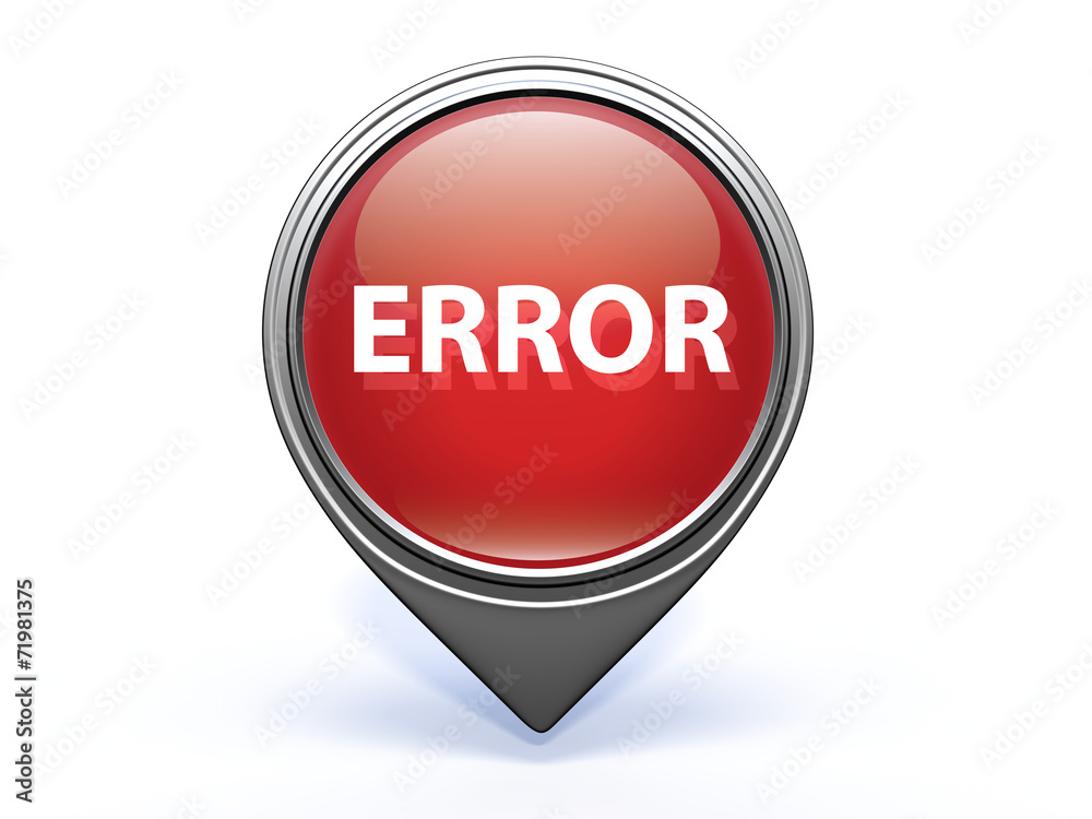 error pointer icon on white background error pointer icon on white background