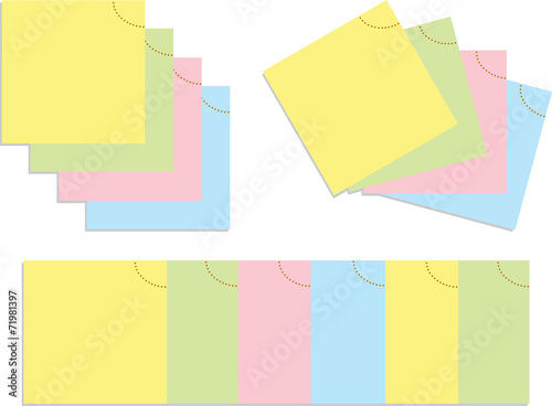 set of color vector papers