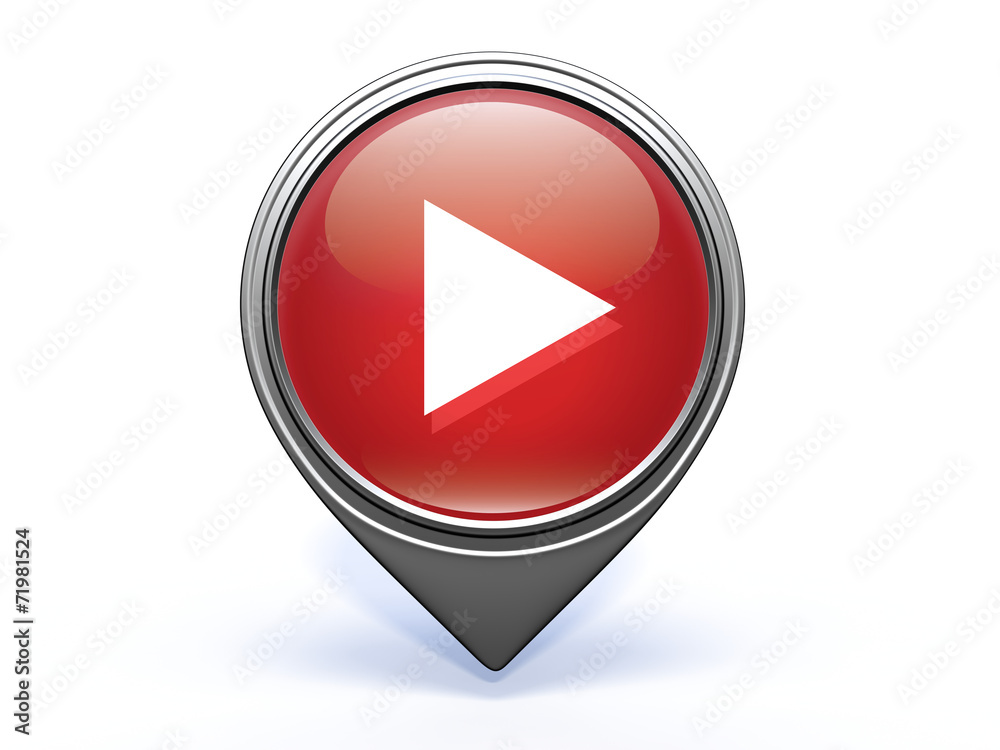 play pointer icon on white background play pointer icon on white background