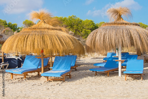 Plenty of sun loungers on the beach.