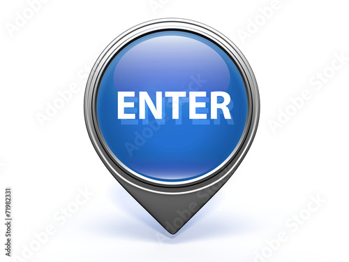 enter pointer icon on white background