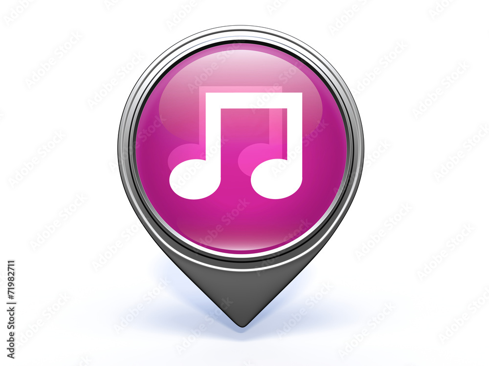 music pointer icon on white background music pointer icon on white background