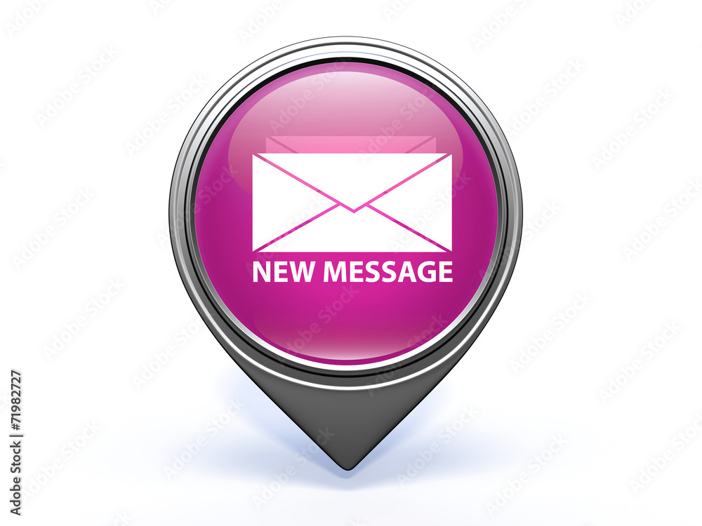 new mesage pointer icon on white background new mesage pointer icon on white background