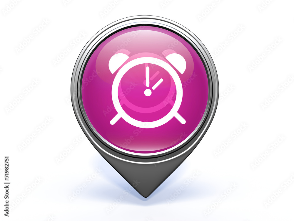 alarm pointer icon on white background alarm pointer icon on white background