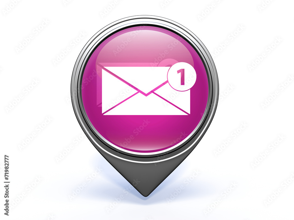 new mesage pointer icon on white background