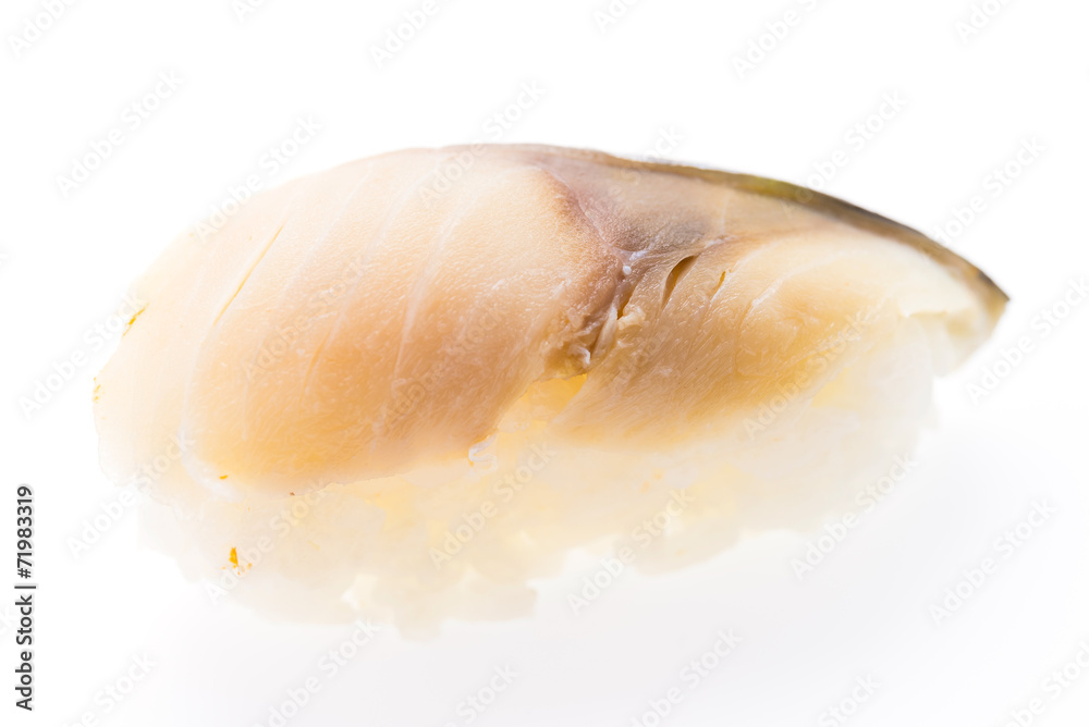 Saba sushi isolated on white Saba sushi isolated on white