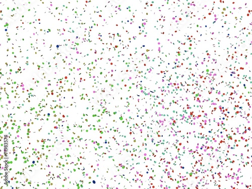 Confetti vliegt door de lucht