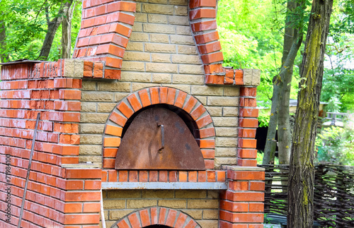 Oven in the courtyard of a village house in Ukraine