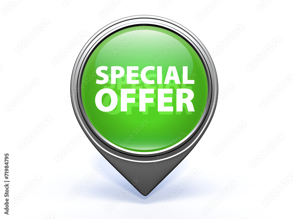 Special offer pointer icon on white background Special offer pointer icon on white background