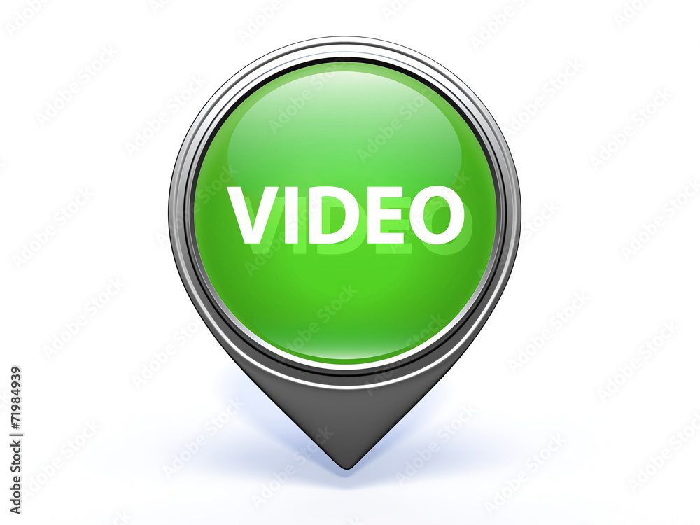 video pointer icon on white background video pointer icon on white background