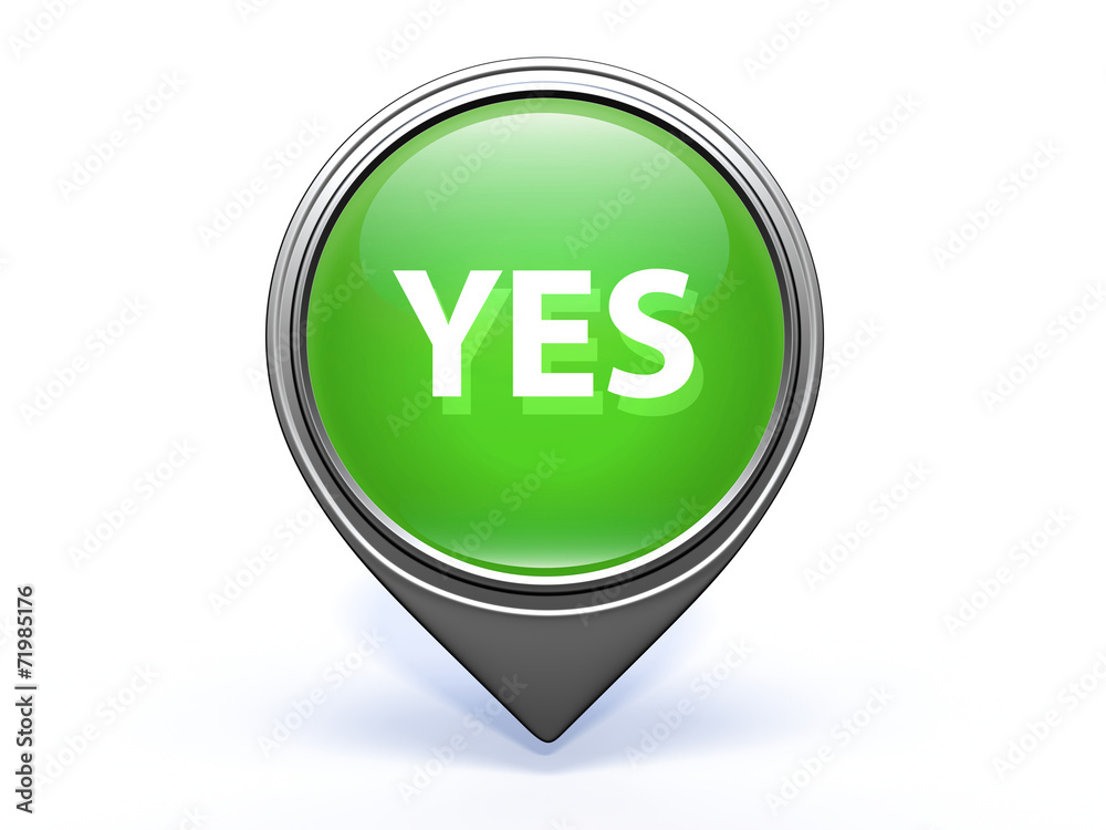yes pointer icon on white background yes pointer icon on white background