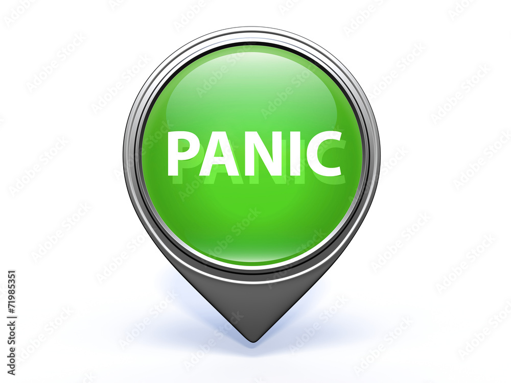 panic pointer icon on white background panic pointer icon on white background