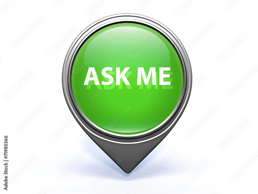 ask me pointer icon on white background ask me pointer icon on white background