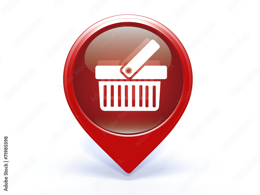 shopping cart pointer icon on white background shopping cart pointer icon on white background