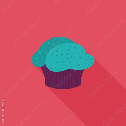 cupcake flat icon with long shadow eps10