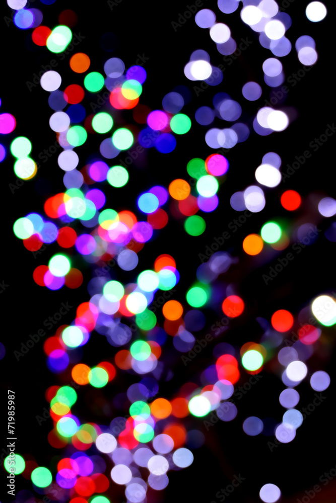 Multicolored lights bokeh background.