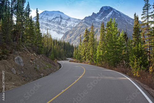 Winding road in the mountains