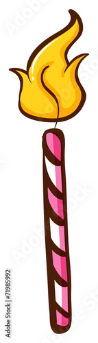A coloured skech of a burning candle