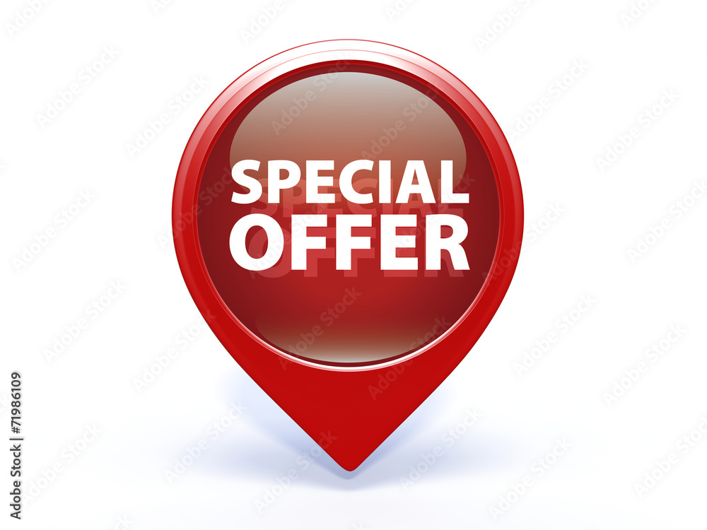 Special offer pointer icon on white background Special offer pointer icon on white background
