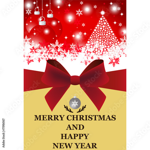 Greeting card for Christmas and New Year