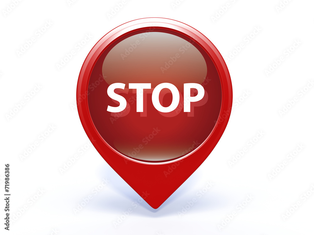 stop pointer icon on white background stop pointer icon on white background