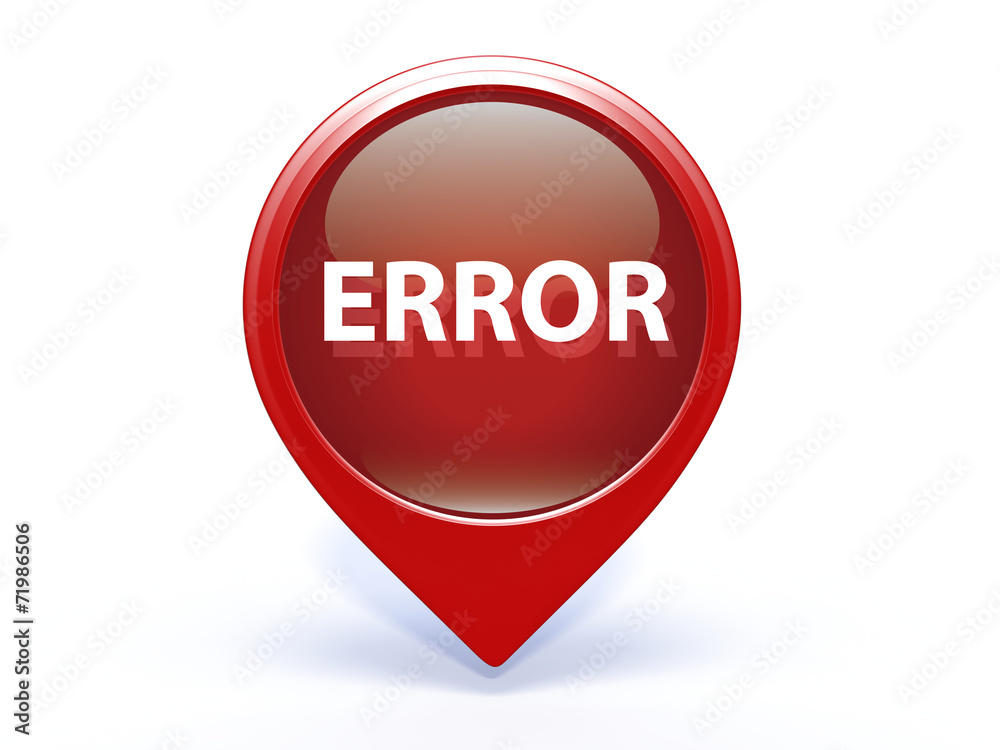 error pointer icon on white background error pointer icon on white background