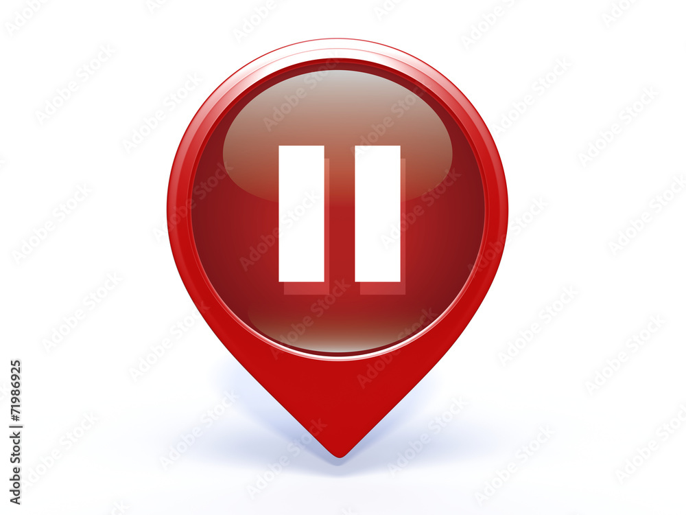 pause pointer icon on white background pause pointer icon on white background