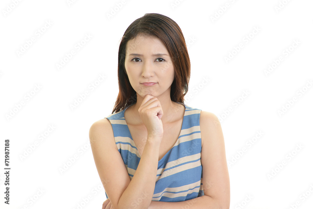 疲れた表情の女性 疲れた表情の女性