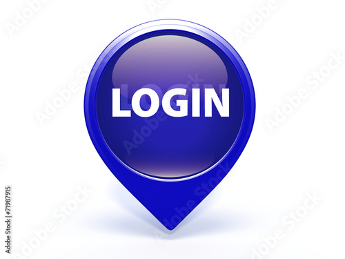 login pointer icon on white background