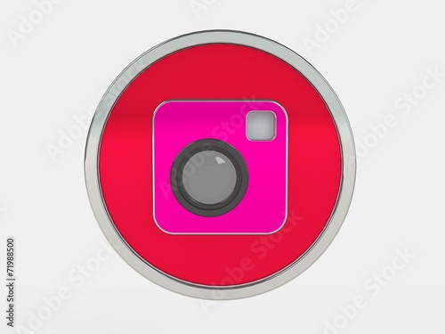 Color photo camera icon