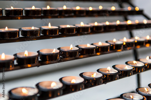 Rows of Burning Candles