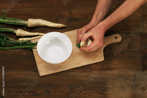 Bio / vegetable food preparation - chopping board
