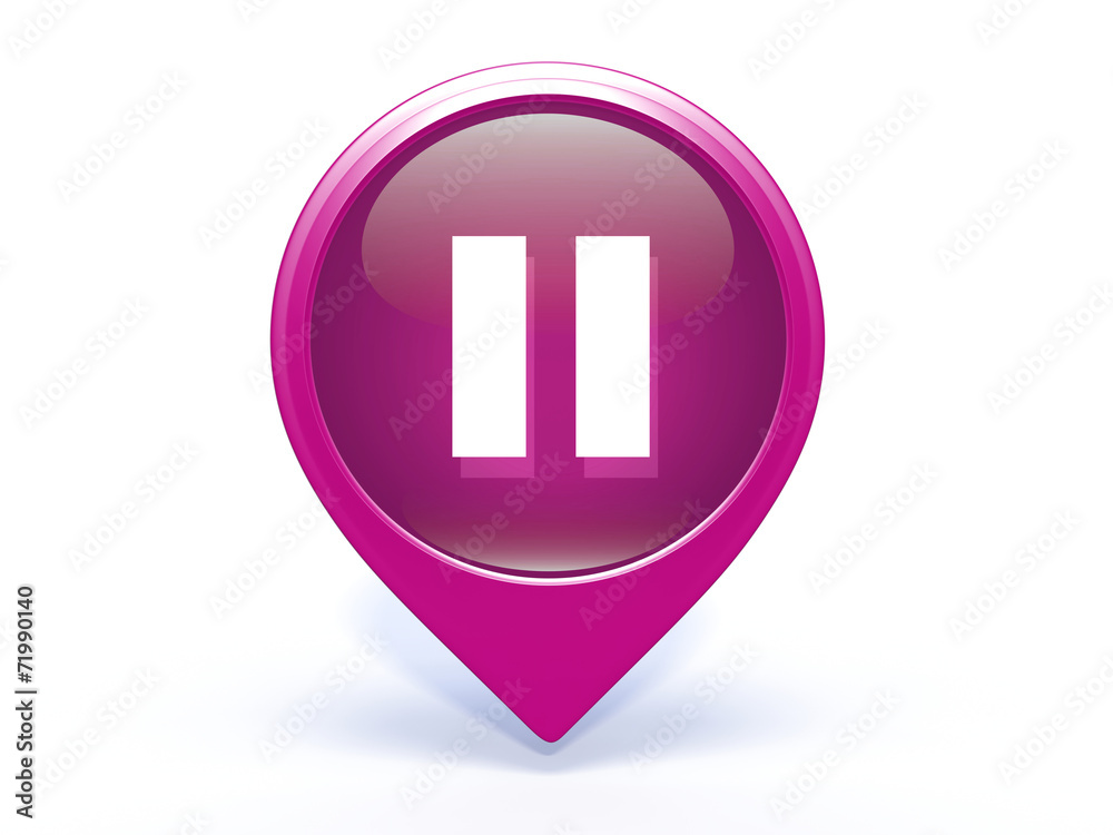 pause pointer icon on white background pause pointer icon on white background