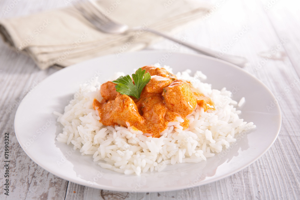 curry chicken and basmati rice curry chicken and basmati rice
