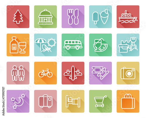 Travel and tourism icons