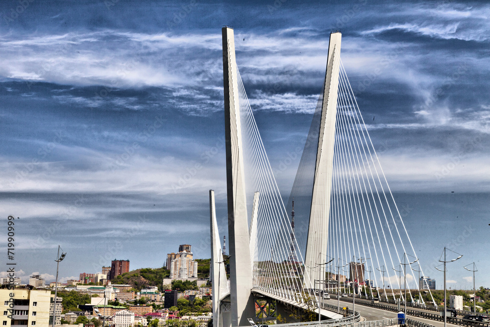 Fototapeta premium Big suspension bridge