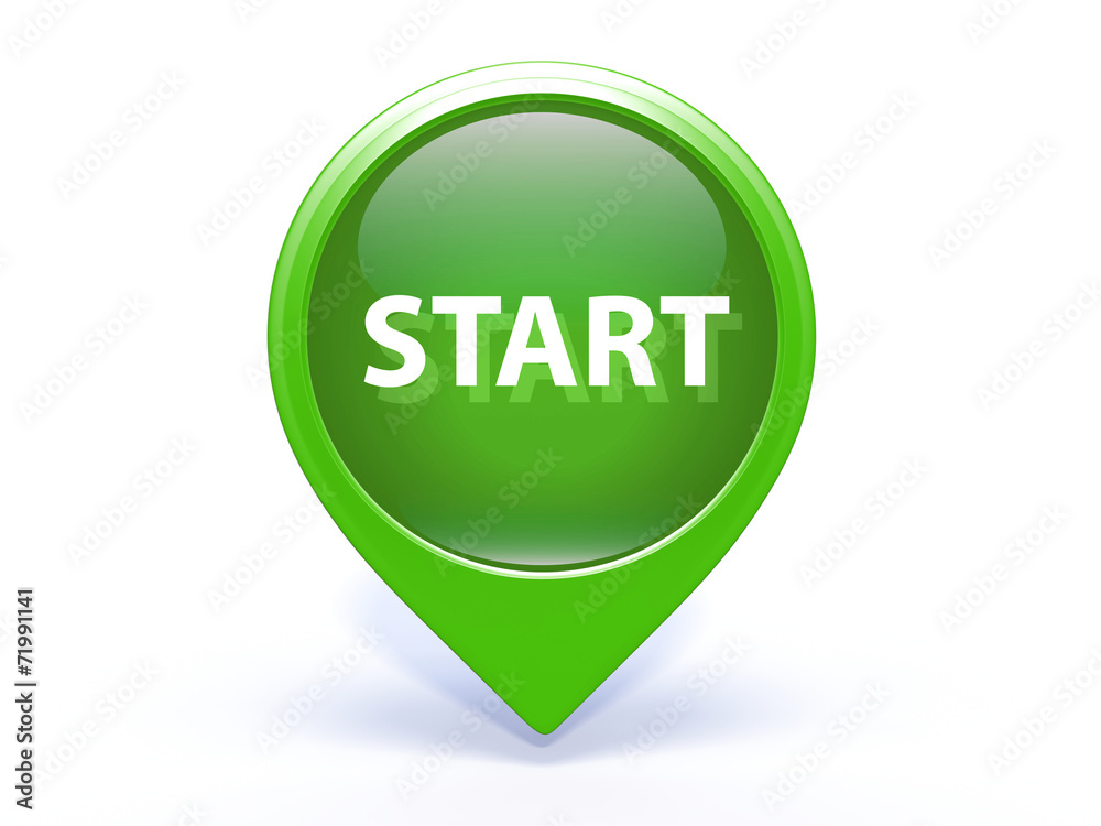 start pointer icon on white background start pointer icon on white background