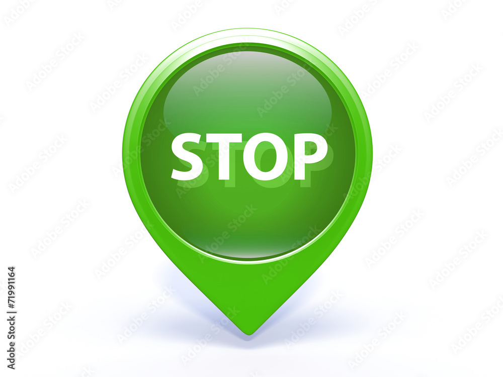 stop pointer icon on white background stop pointer icon on white background