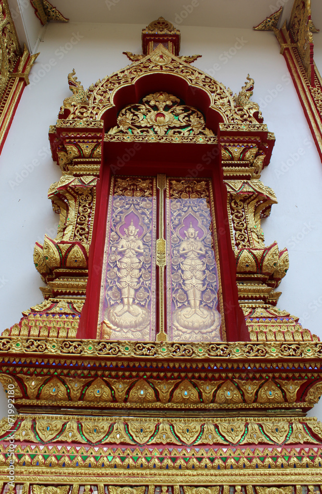 Thai temple window.