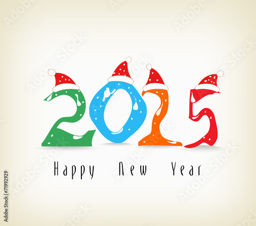 Happy new year greeting card