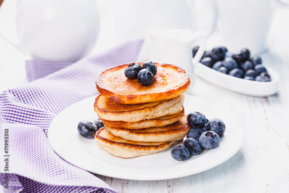 Pancakes with blueberry Pancakes with blueberry