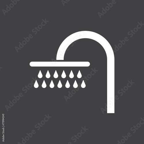 Shower Icon On Dark