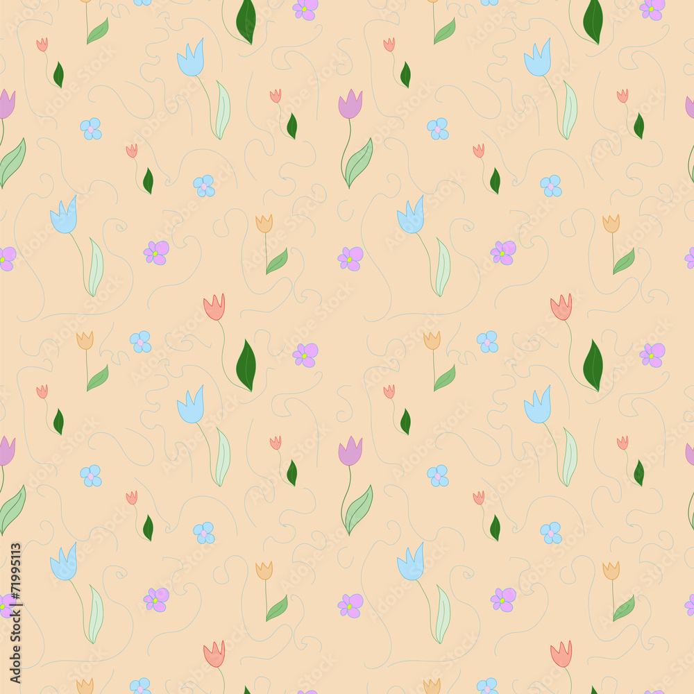Seamless floral pattern. Flowers texture. Vector illustration. Seamless floral pattern. Flowers texture. Vector illustration.