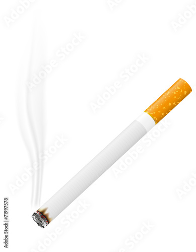 burning cigarette vector illustration
