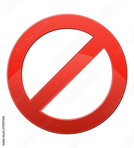 prohibitory sign vector illustration