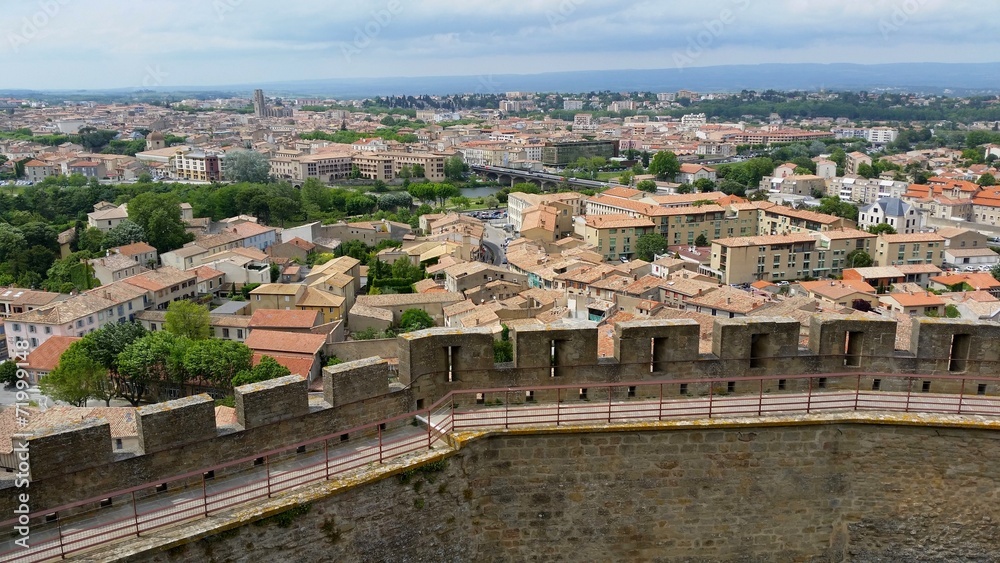 Vue de Carcassonne depuis les remparts