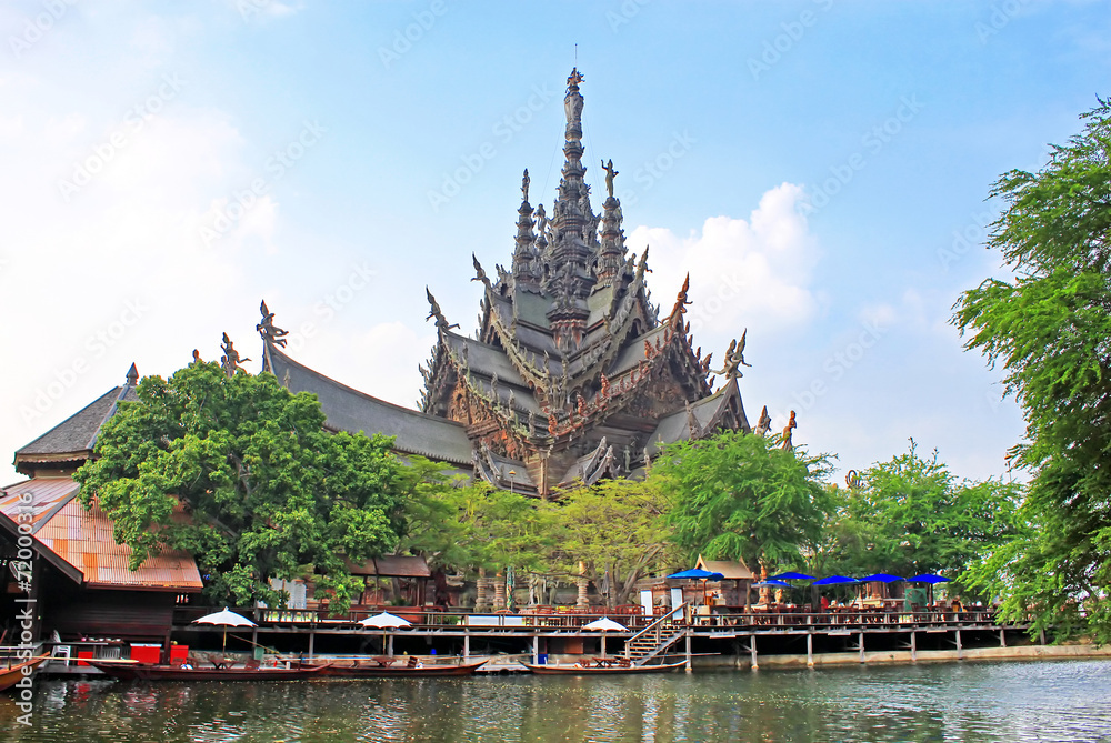 Details of Sanctuary of Truth temple,  Pattaya, Thailand