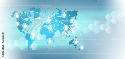 social network on a touch screen interface