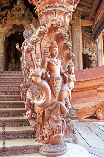 Details of Sanctuary of Truth temple   Pattaya  Thailand